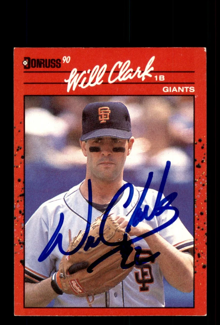 Signed Baseball Card Auto 1990 Donruss #230 Will Clark San Francisco Giants