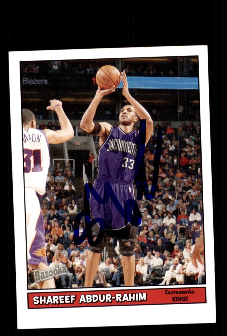 Signed Basketball Card Auto 2005-06 Bazooka #106 Shareef Abdur-Rahim Kings