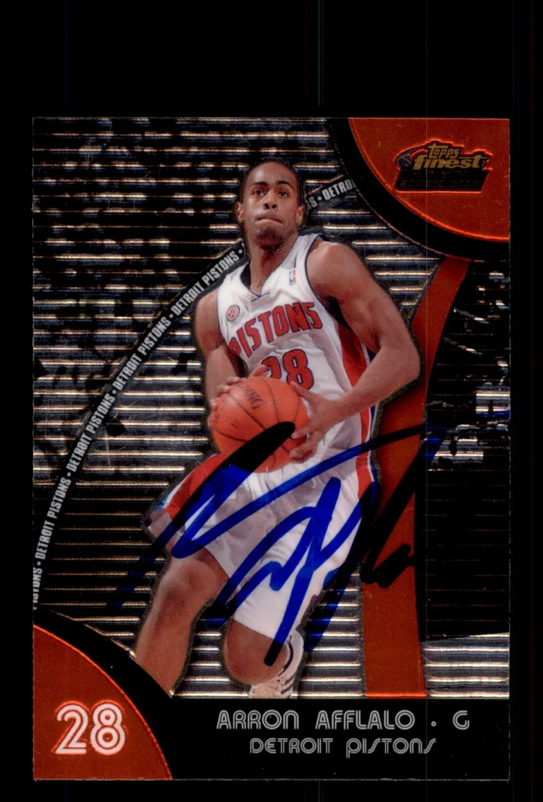 Signed Basketball Card Auto 2007-08 Topps Finest #54 Arron Afflalo Pistons