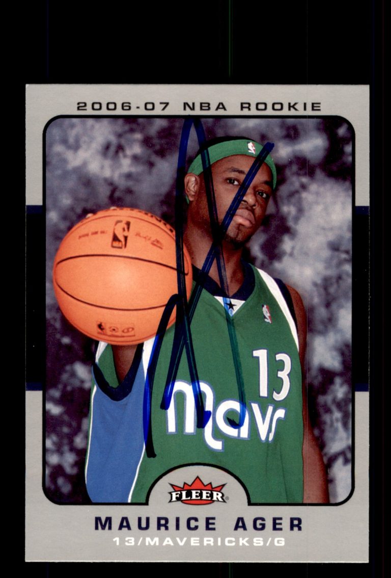 Signed Basketball Card Auto 2006-07 Fleer #221 Maurice Ager Mavericks