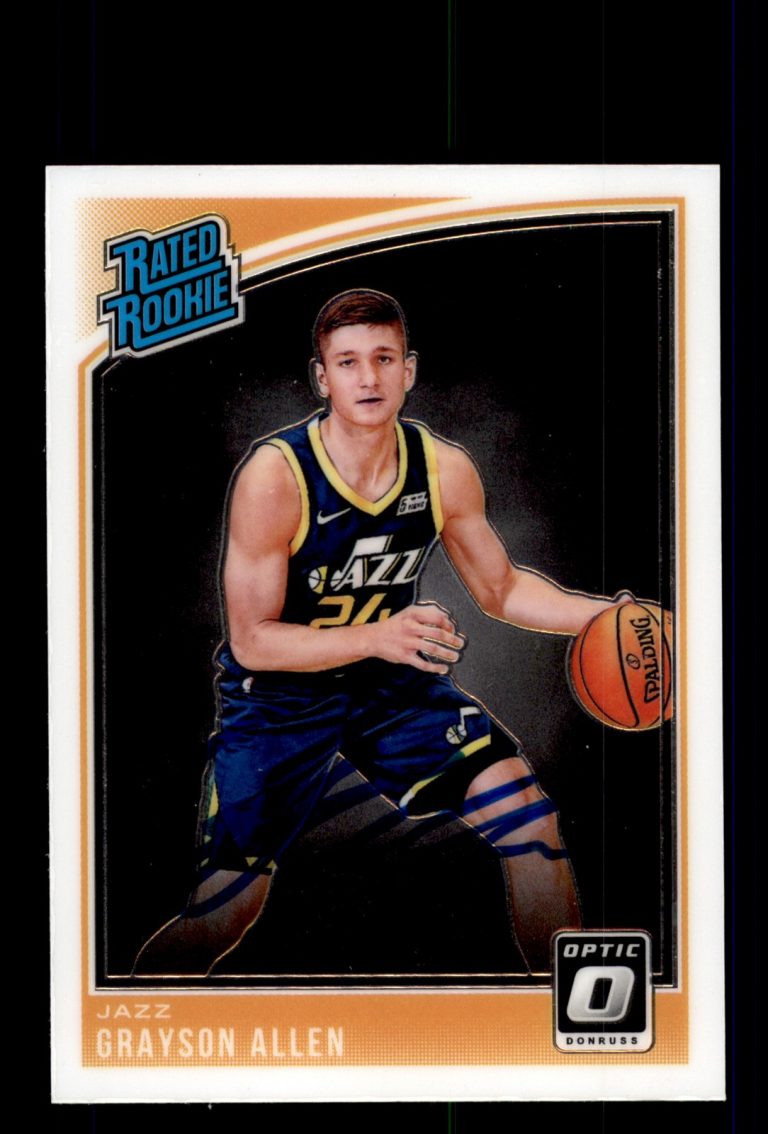 Signed Basketball Card Auto Grayson Allen 2018-19 Donruss Optic #156 Utah Jazz