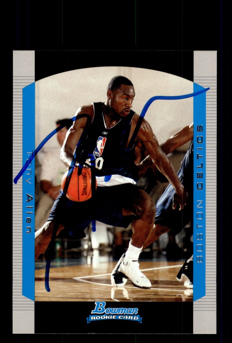 Signed Basketball Card Auto Tony Allen 2004-05 Bowman #120 Boston Celtics