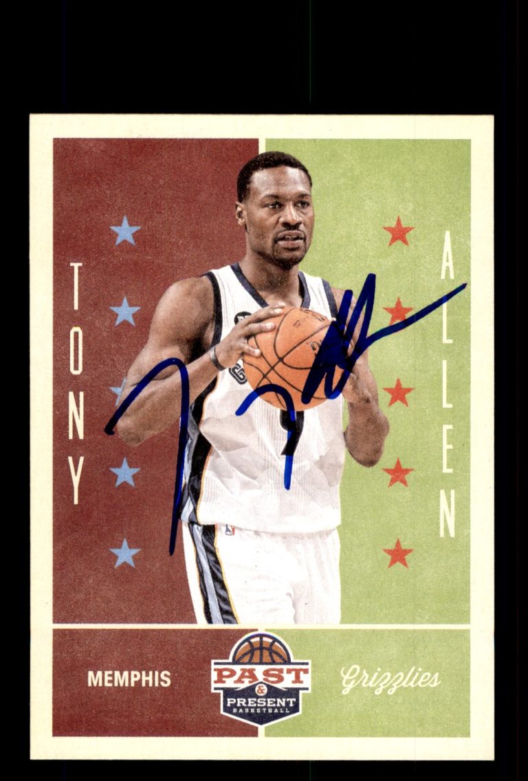 Signed Basketball Card Auto Tony Allen 2012-13 Panini Past & Present #82