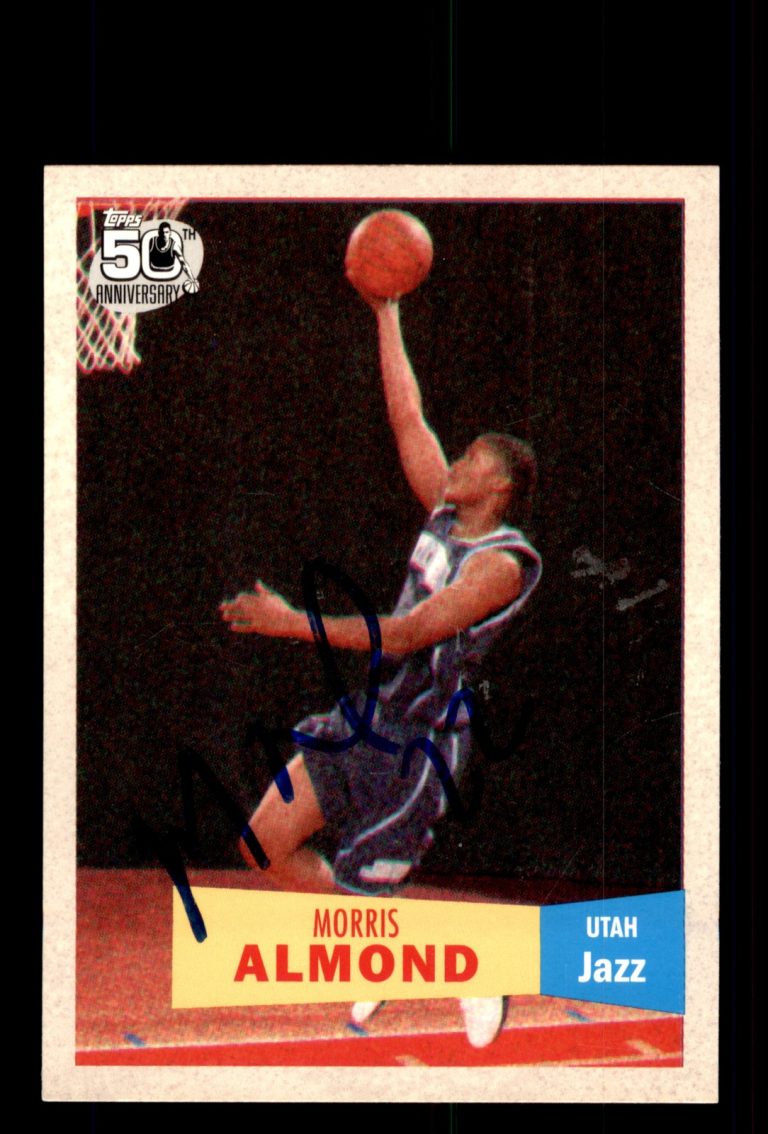 Signed Basketball Card Auto Morris Almond 2007-08 Topps #134 Utah Jazz Var.