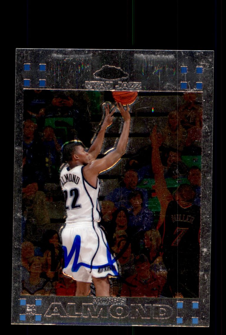 Signed Basketball Card Auto Morris Almond 2007-08 Topps Chrome #154 Utah Jazz