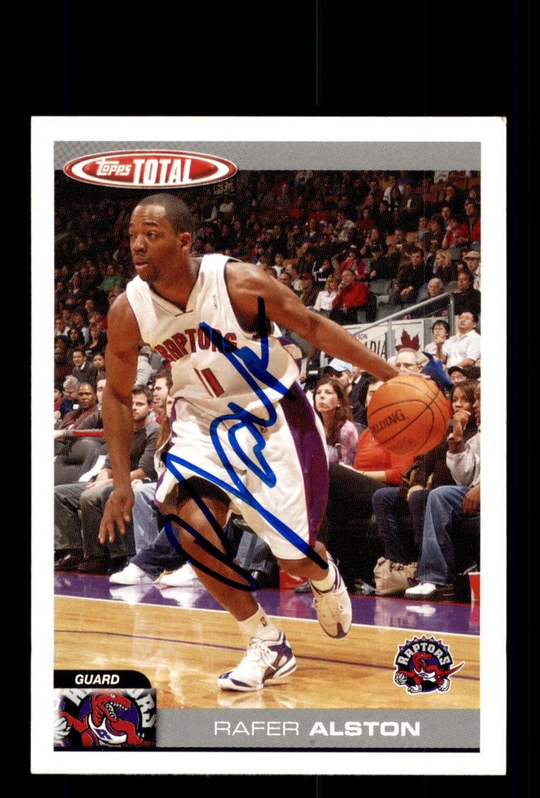 Signed Basketball Card Auto Rafer Alston 2004-05 Topps Total #306 Raptors