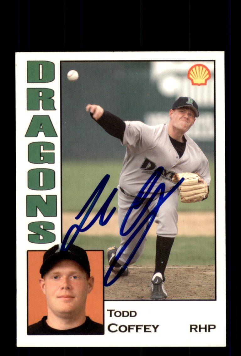Signed Baseball Card Auto Todd Coffey 2003 MultiAd Dayton Dragons #6