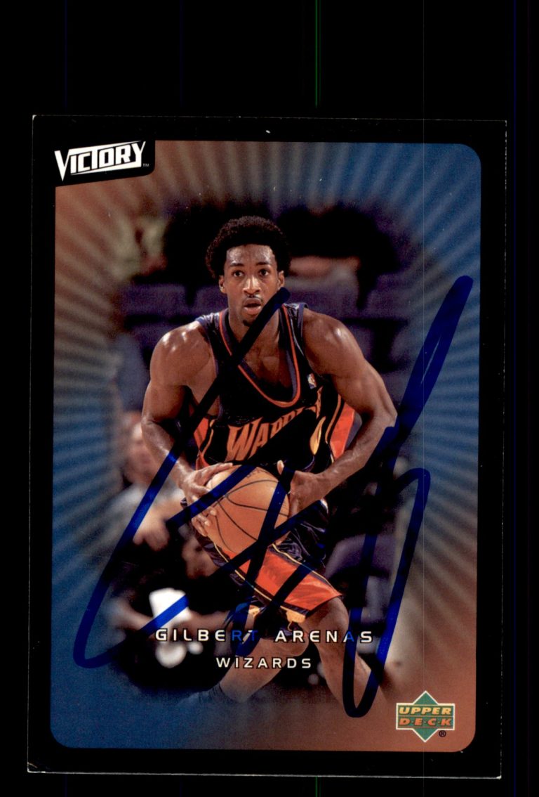 Signed Basketball Card Auto Gilbert Arenas 2003-04 Upper Deck Victory #29