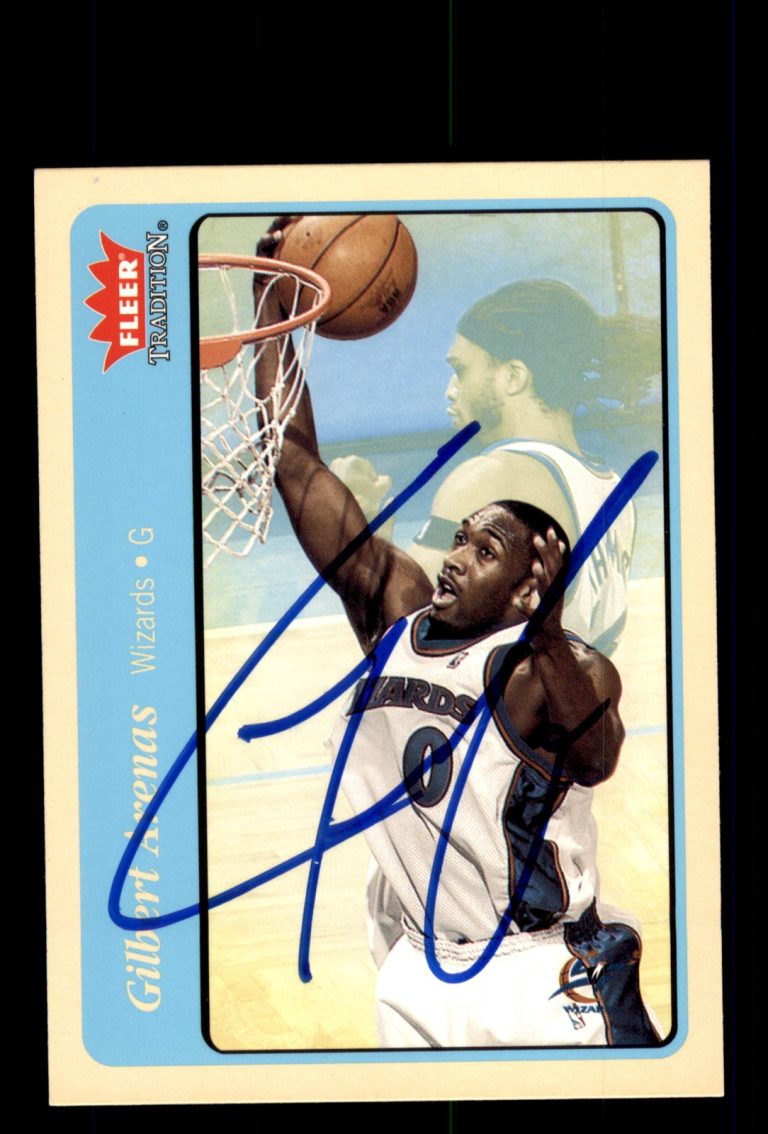 Signed Basketball Card Auto Gilbert Arenas 2004-05 Fleer Tradition #78 Blue