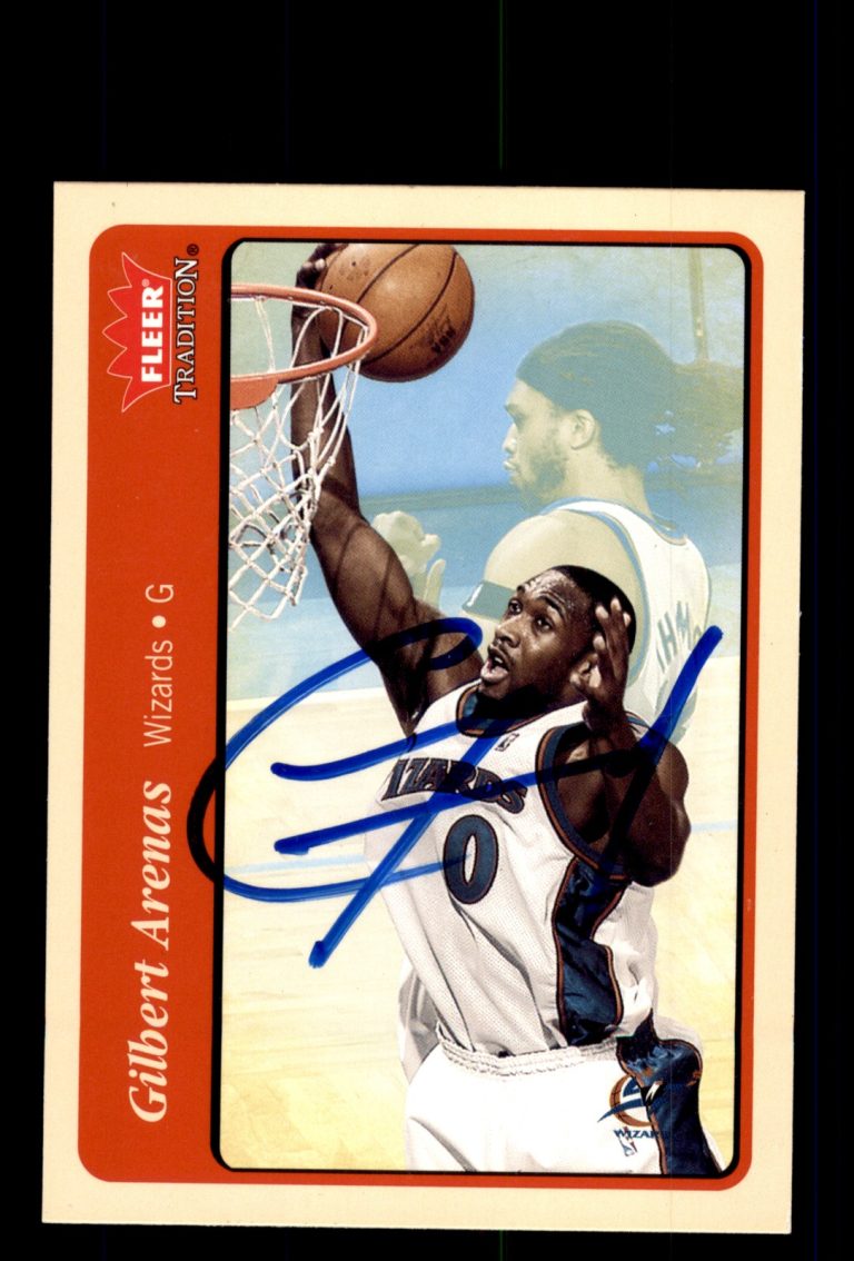 Signed Basketball Card Auto Gilbert Arenas 2004-05 Fleer Tradition #78