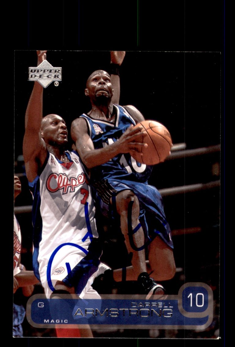 Signed Basketball Card Auto Darrell Armstrong 2002-03 Upper Deck #119 Magic
