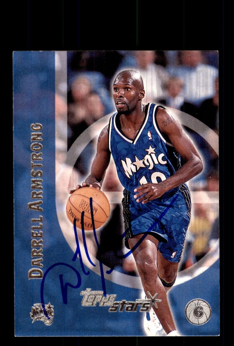 Signed Basketball Card Auto Darrell Armstrong 2000-01 Topps Stars #64