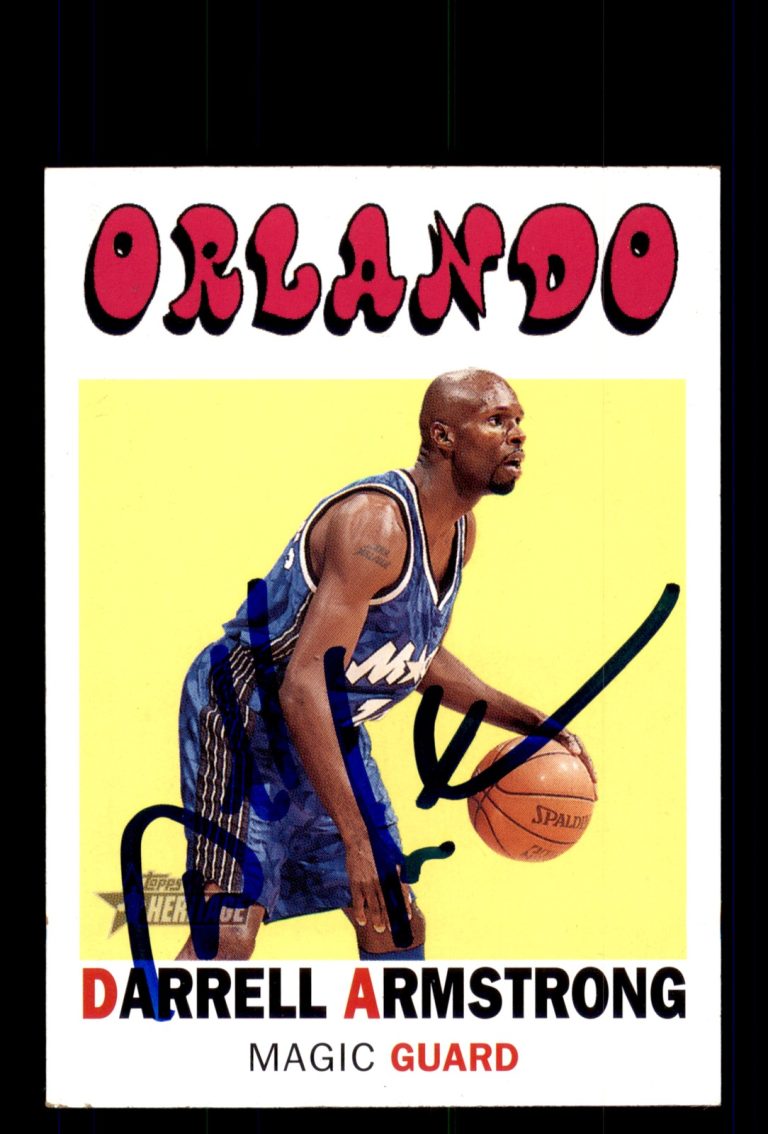 Signed Basketball Card Auto Darrell Armstrong 2000-01 Topps Heritage #62 Magic