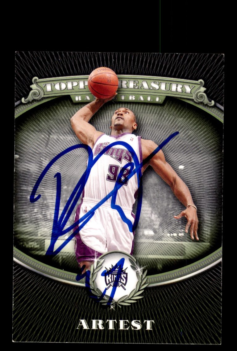 Signed Basketball Card Auto Ron Artest 2008-09 Topps Treasury #58 Kings