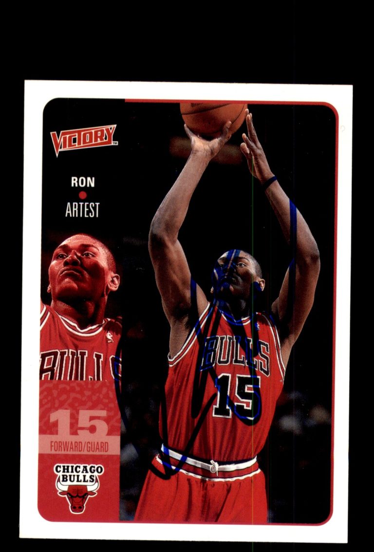 Signed Basketball Card Auto Ron Artest 2000-01 Upper Deck Victory #26 Bulls