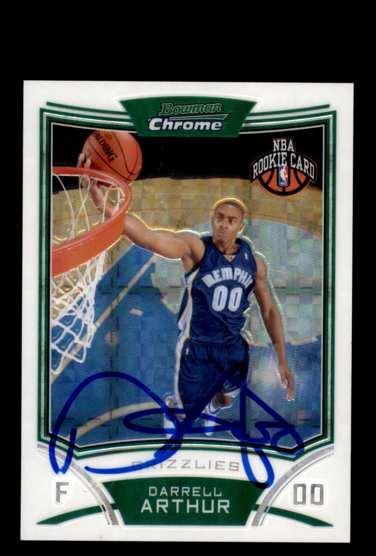 Signed Basketball Card Auto Darrell Arthur 2008-09 Bowman Chrome #150 X-Fractor