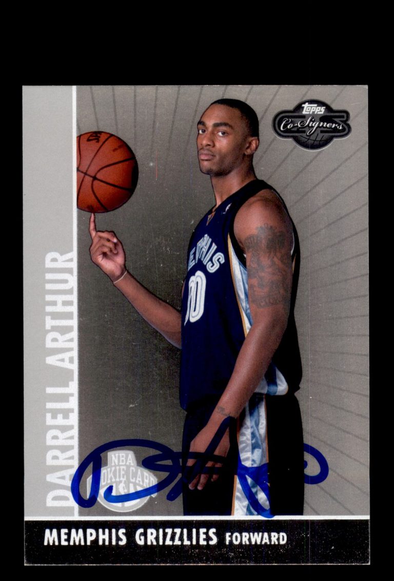 Signed Basketball Card Auto Darrell Arthur 2008-09 Topps Co-Signers #140 /199
