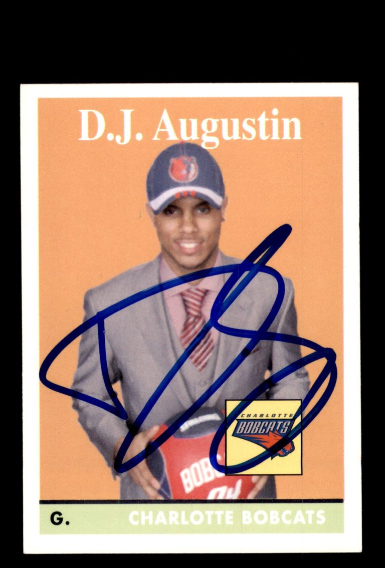 Signed Basketball Card Auto D.J. Augustin 2008-09 Topps Var. #204 Bobcats