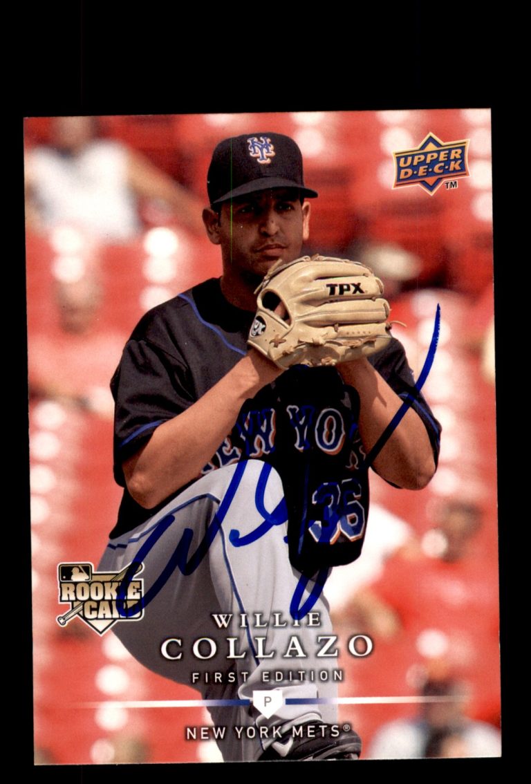 Signed Baseball Card Auto Willie Collazo 2008 Upper Deck First Edition #262 Mets