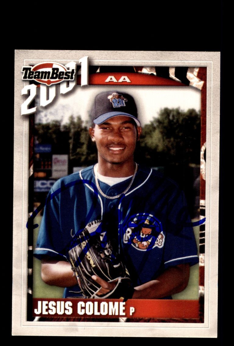 Signed Baseball Card Auto Jesus Colome 2001 Team Best #27