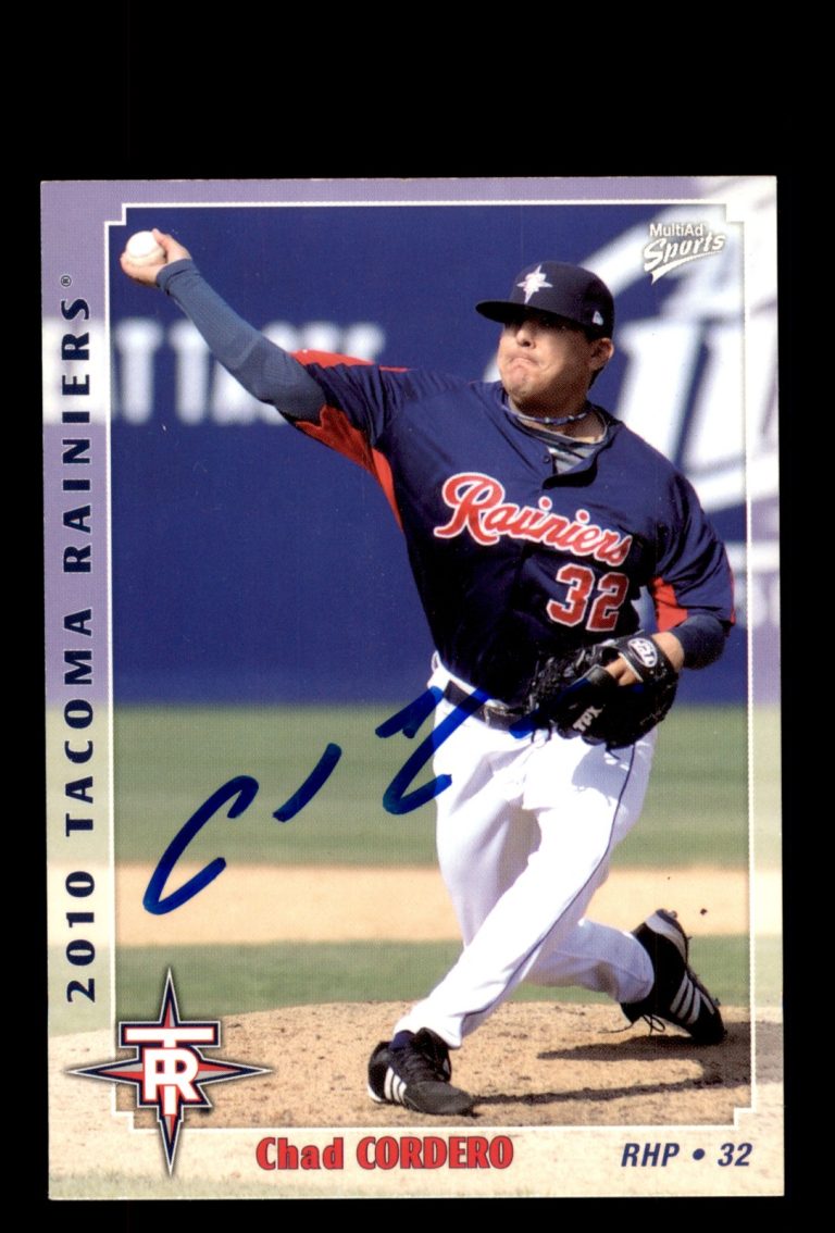 Signed Baseball Card Auto Chad Cordero 2010 MultiAd Tacoma Rainiers #5