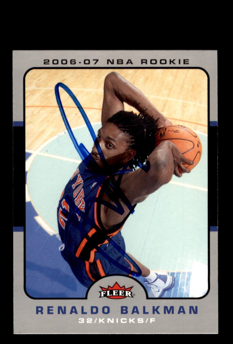 Signed Basketball Card Auto Renaldo Balkman 2006-07 Fleer #231 New York Knicks