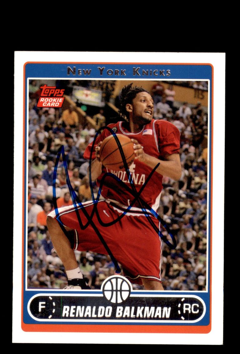Signed Basketball Card Auto Renaldo Balkman 2006-07 Topps #259 New York Knicks