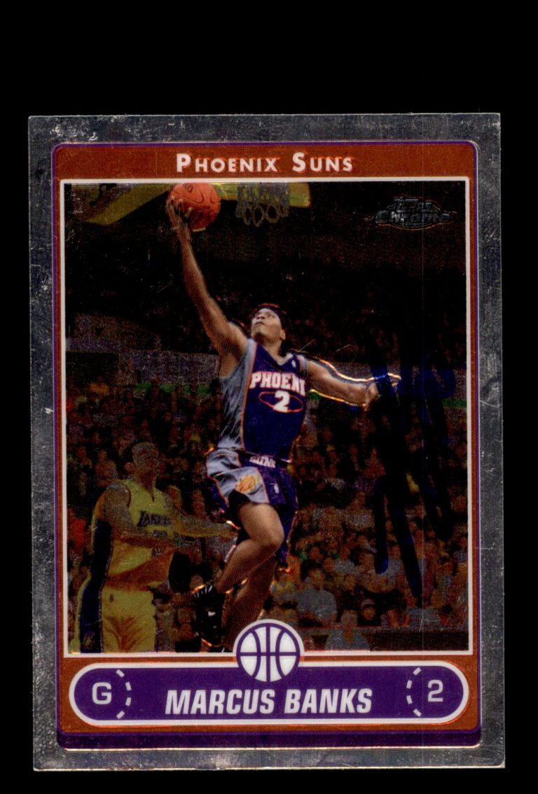 Signed Basketball Card Auto Marcus Banks 2006-07 Topps Chrome #134 Phoenix Suns