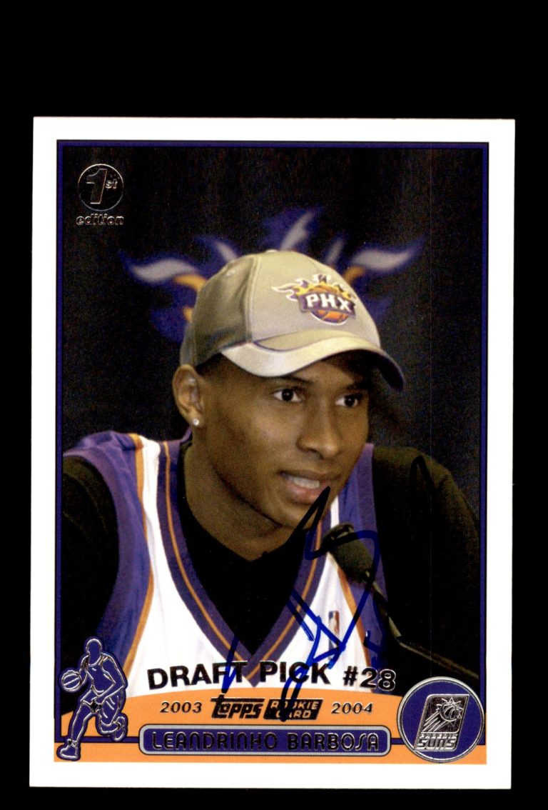 Signed Basketball Card Auto Leandro Barbosa 2003-04 Topps 1st Ed. #248 Suns