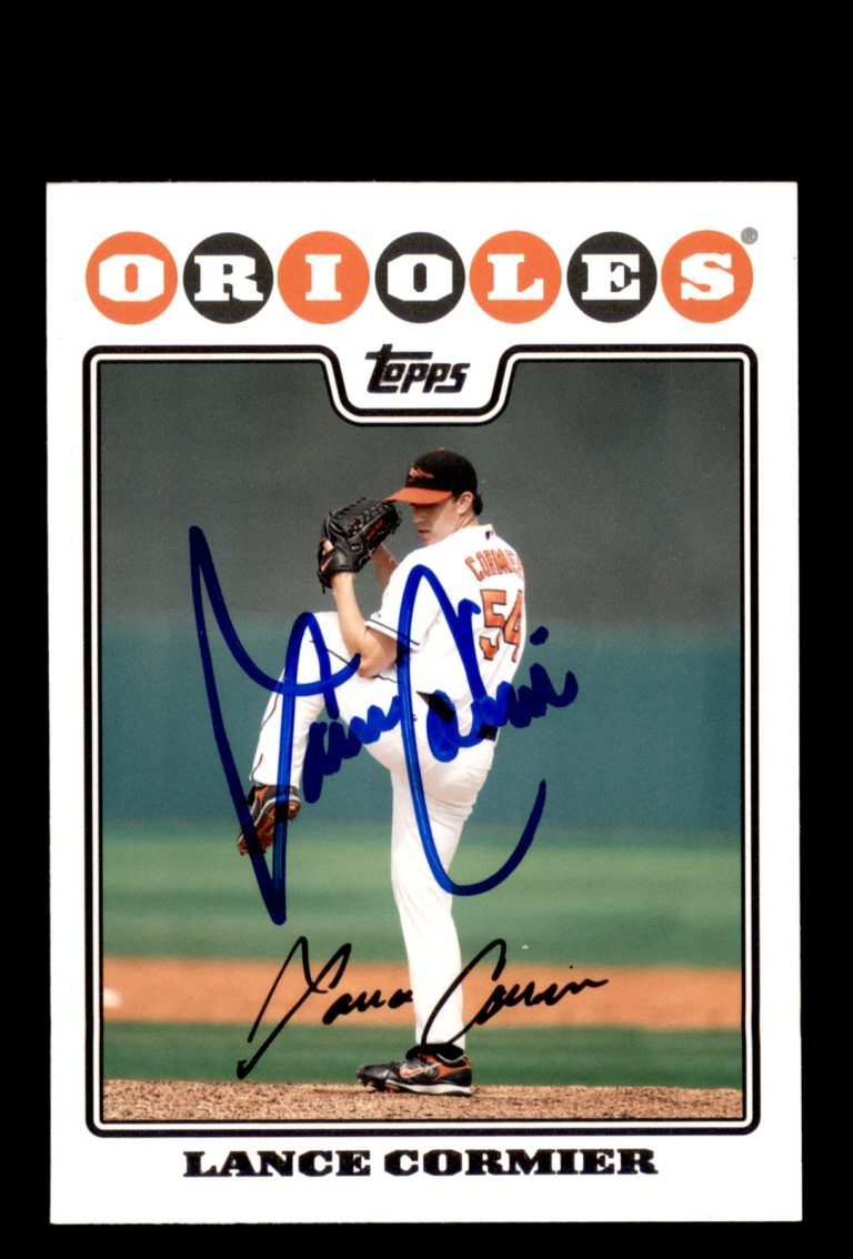Signed Baseball Card Auto Lance Cormier 2008 Topps #UH199 Baltimore Orioles