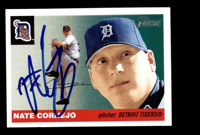Signed Baseball Card Auto Nate Cornejo 2004 Topps Heritage #185 Detroit Tigers