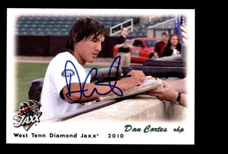 Signed Baseball Card Auto Dan Cortes 2010 Grandstand West Tenn Diamond Jaxx