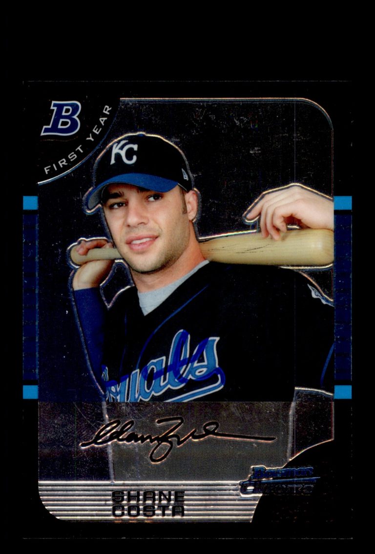 Signed Baseball Card Auto Shane Costa 2005 Bowman Chrome #200 Kansas City Royals