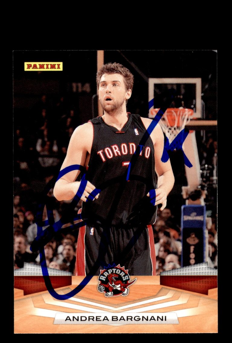 Signed Basketball Card Auto Andrea Bargnani 2009-10 Panini #41 Toronto Raptors