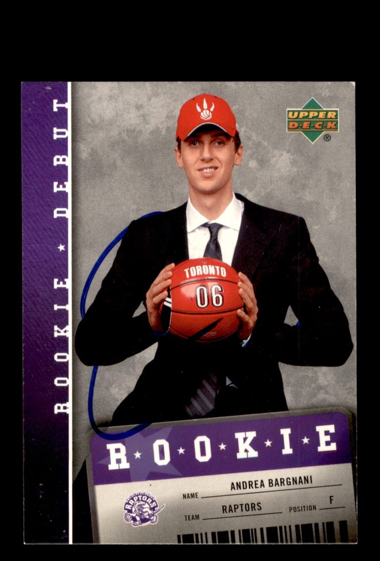 Signed Basketball Card Auto Andrea Bargnani 2006-07 Upper Deck Rookie #105