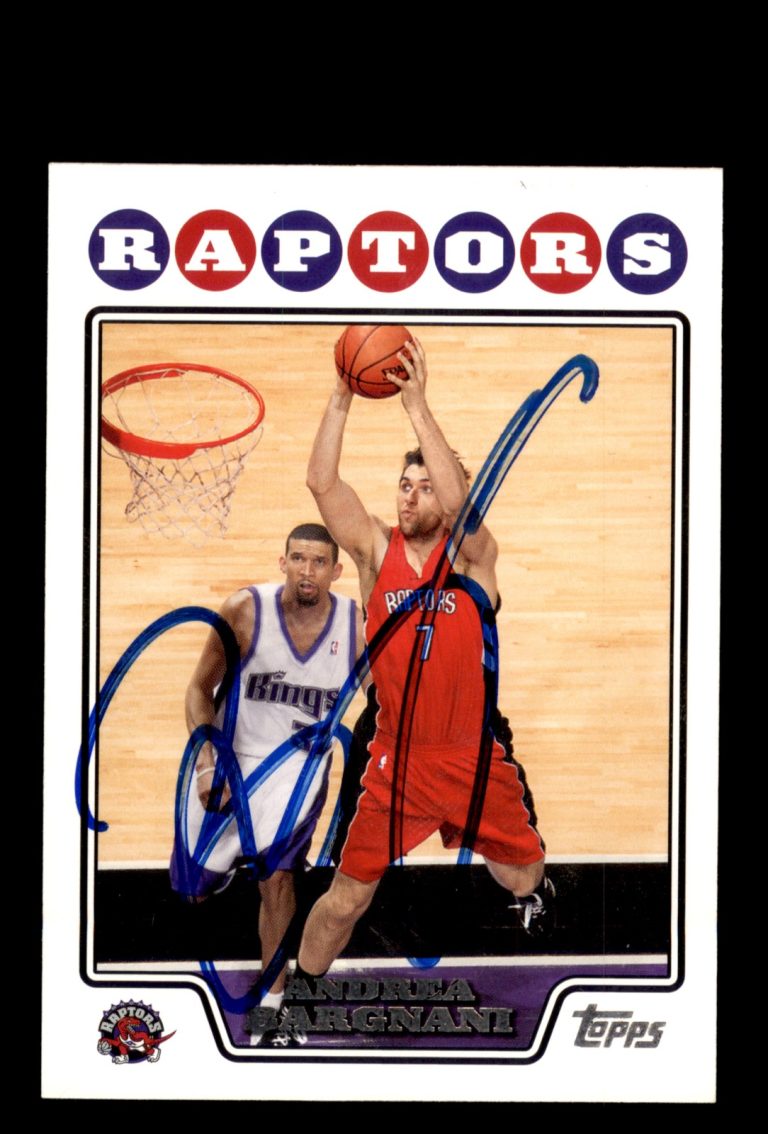 Signed Basketball Card Auto Andrea Bargnani 2008-09 Topps #44 Toronto Raptors