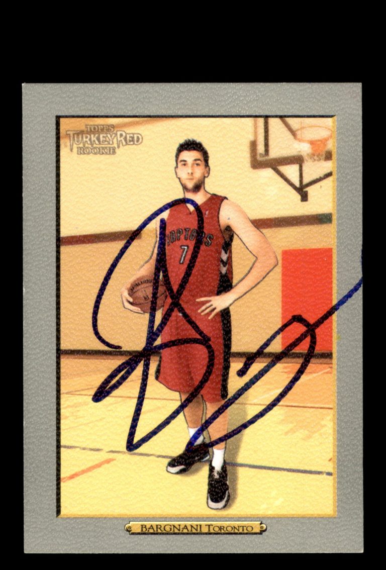 Signed Basketball Card Auto Andrea Bargnani 2006-07 Topps Turkey Red #225
