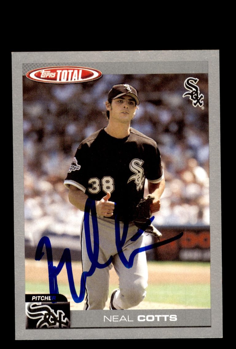 Signed Baseball Card Auto Neal Cotts 2004 Topps Total #748 White Sox Silver