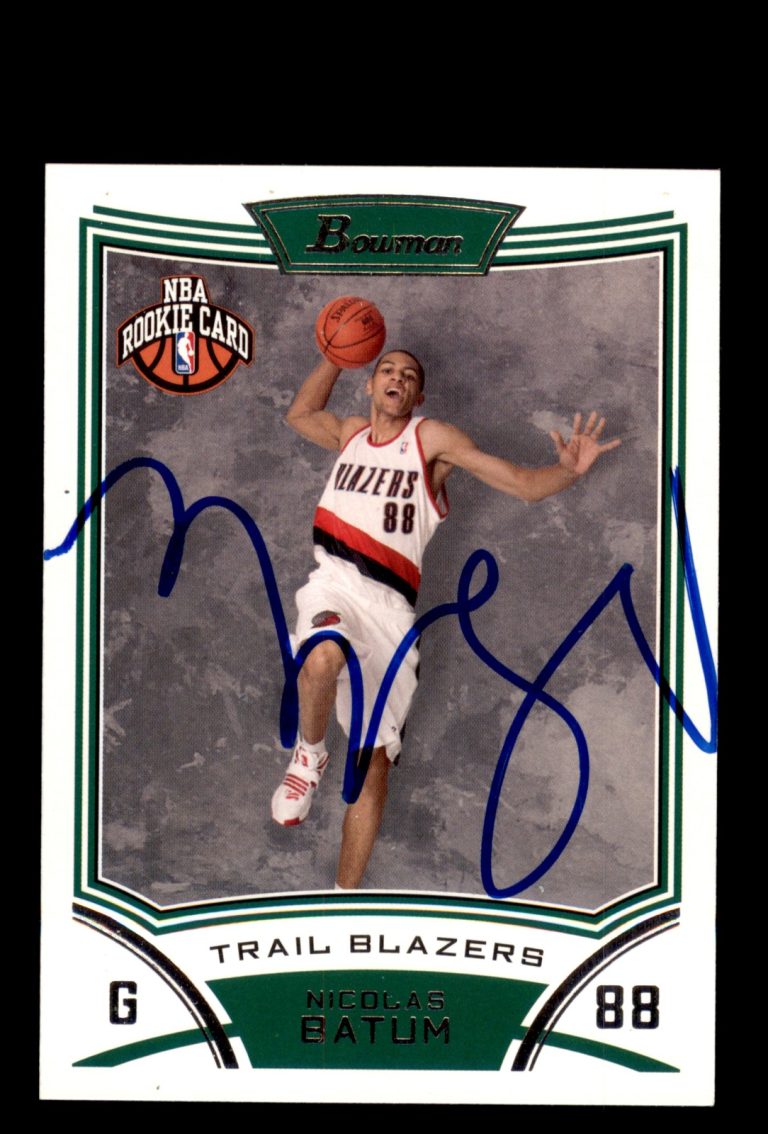 Signed Basketball Card Auto Nicolas Batum 2008-09 Bowman #148 Trail Blazers