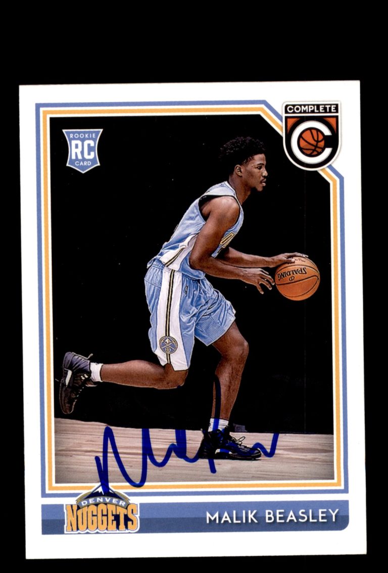 Signed Basketball Card Auto Malik Beasley 2016-17 Panini Complete #223 Nuggets