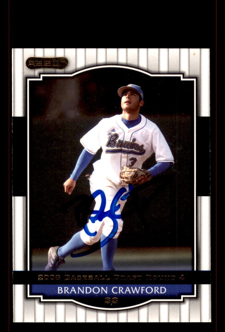 Signed Baseball Card Auto Brandon Crawford 2008 Razor #66 SF Giants
