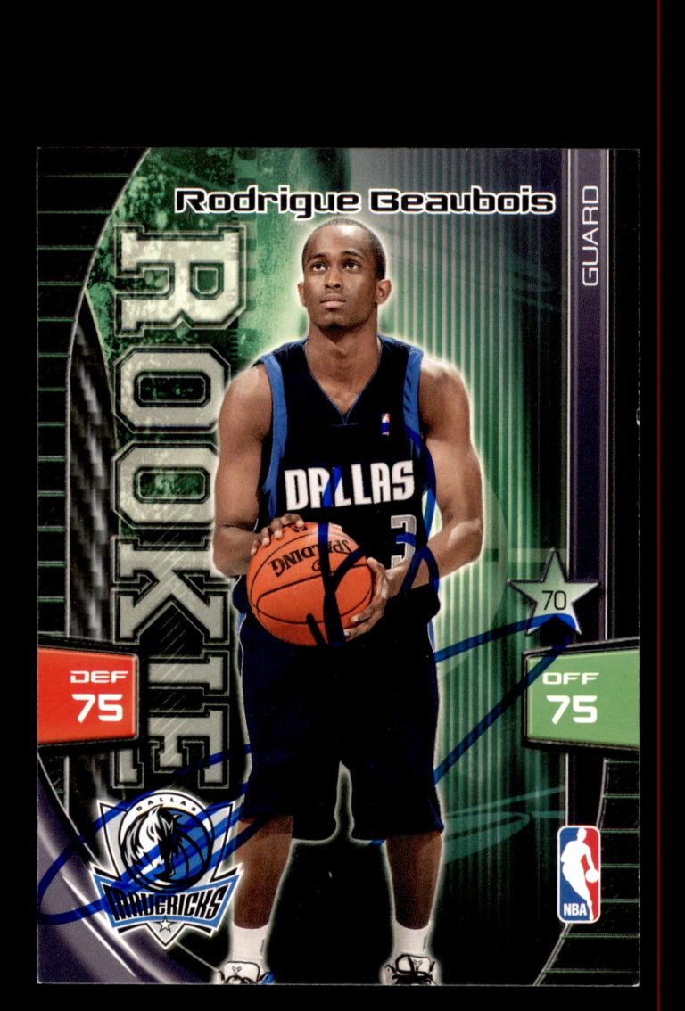 Signed Basketball Card Auto Rodrigue Beaubois 2009-10 Panini Adrenalyn XL