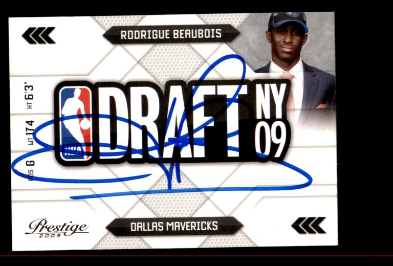 Signed Basketball Card Auto Rodrigue Beaubois 2009-10 Panini Prestige #5