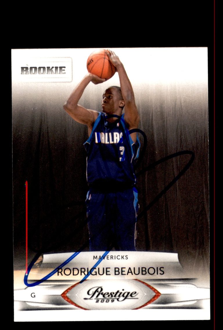Signed Basketball Card Auto Rodrigue Beaubois 2009-10 Panini Prestige #225