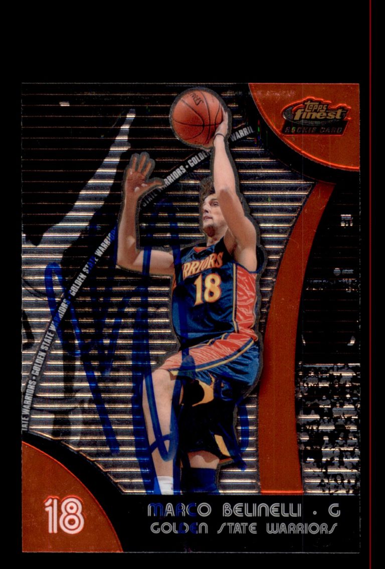Signed Basketball Card Auto Marco Belinelli 2007-08 Topps Finest #93 Warriors