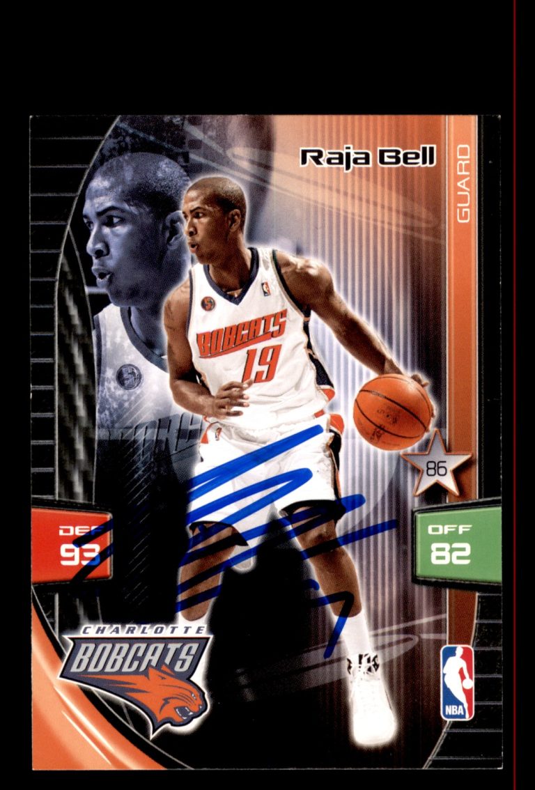 Signed Basketball Card Auto Raja Bell 2009-10 Panini Adrenalyn XL Bobcats