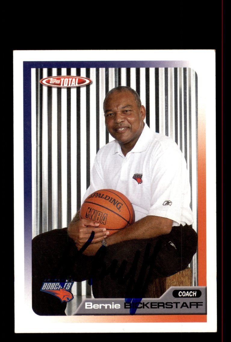 Signed Basketball Card Auto Bernie Bickerstaff 2005-06 Topps Total #365