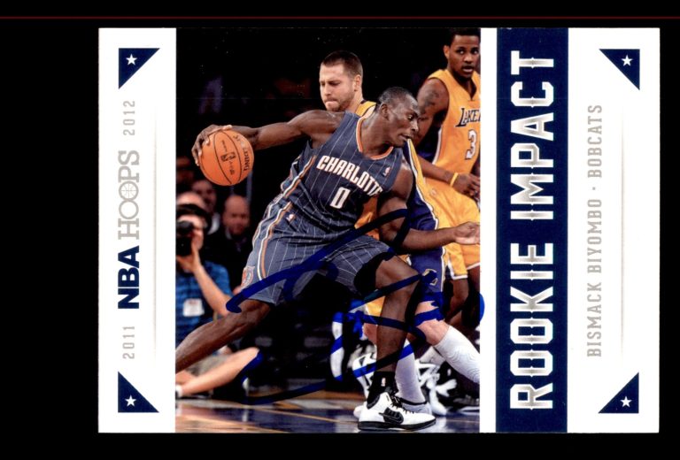 Signed Basketball Card Auto Bismack Biyombo 2012-13 Hoops #20 Bobcats