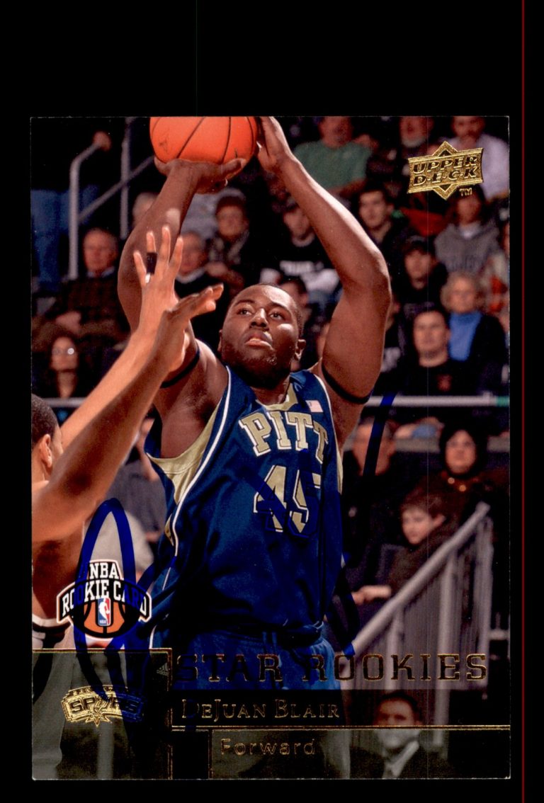 Signed Basketball Card Auto DeJuan Blair 2009-10 Upper Deck Star Rookies #203