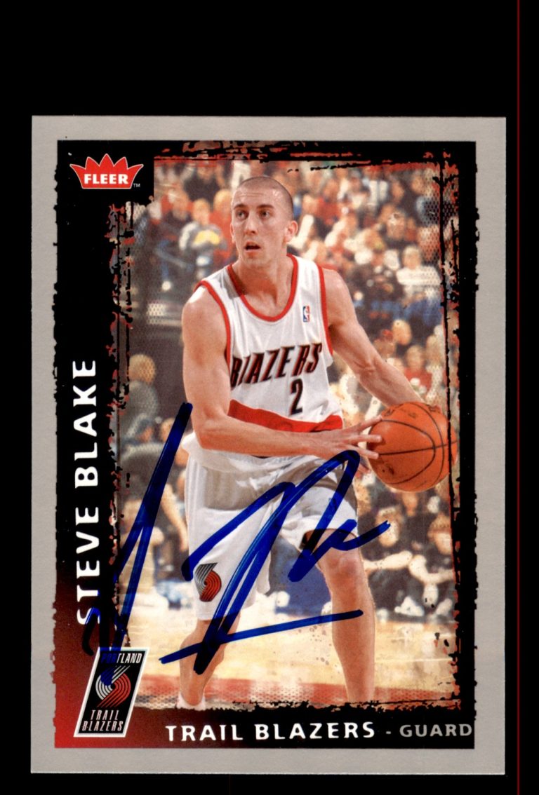 Signed Basketball Card Auto Steve Blake 2008-09 Fleer #168 Trail Blazers
